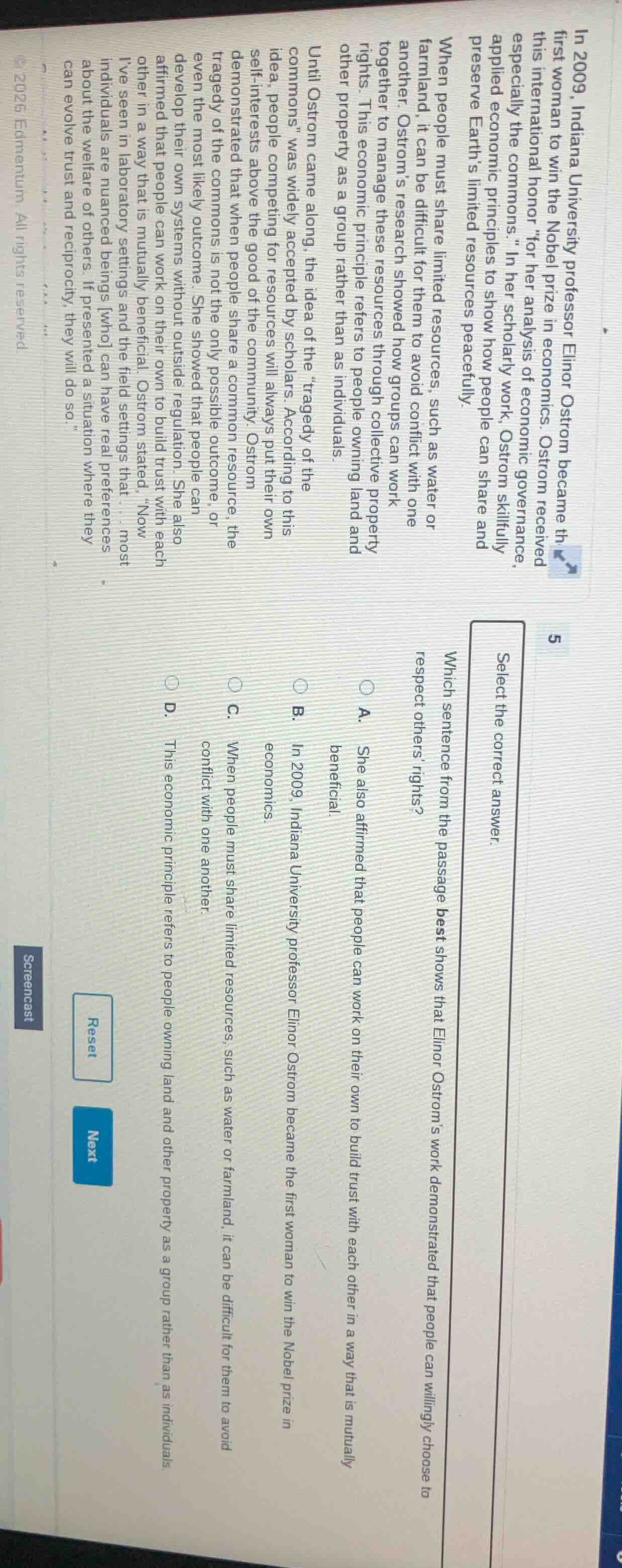 in 2009, indiana university professor elinor ostrom became the first wo…