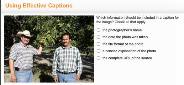 using effective captions which information should be included in a capt…