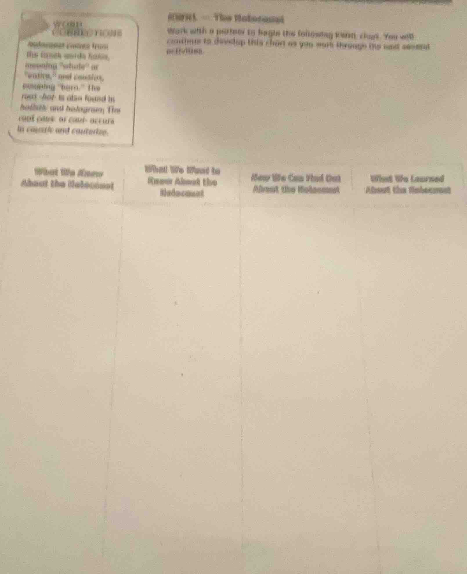 word: genocide genocide comes from the greek words genos, meaning \whol…