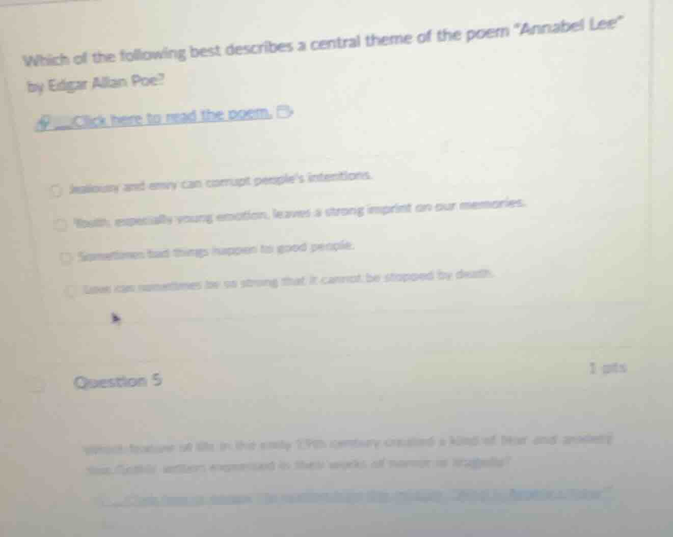 which of the following best describes a central theme of the poem \anna…