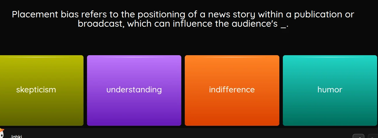 placement bias refers to the positioning of a news story within a publi…