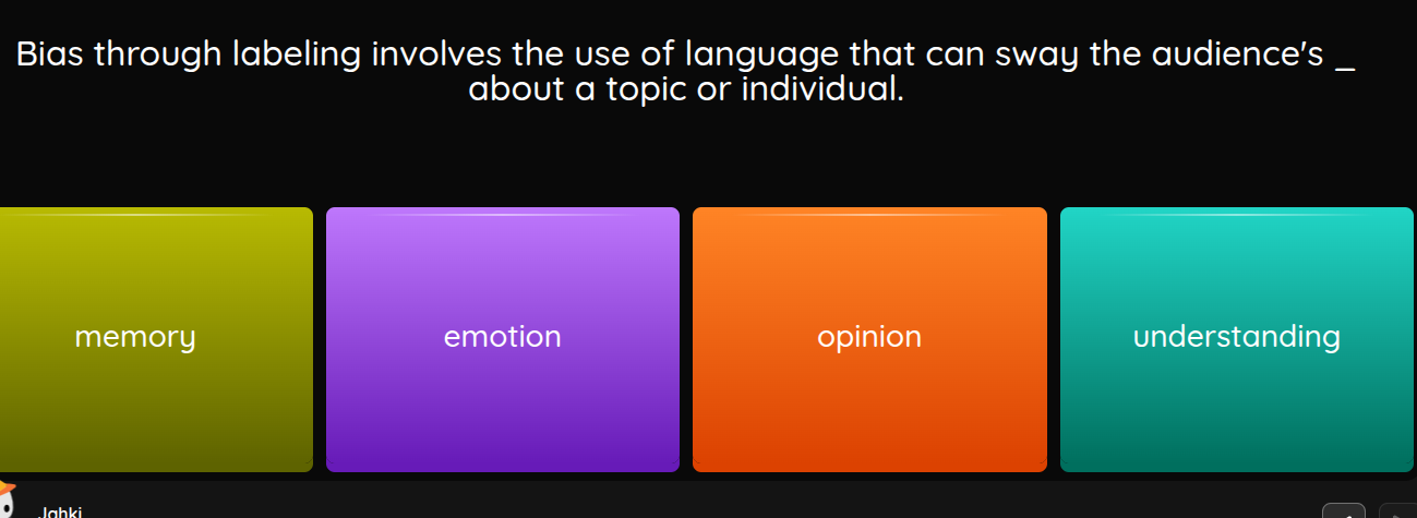 bias through labeling involves the use of language that can sway the au…