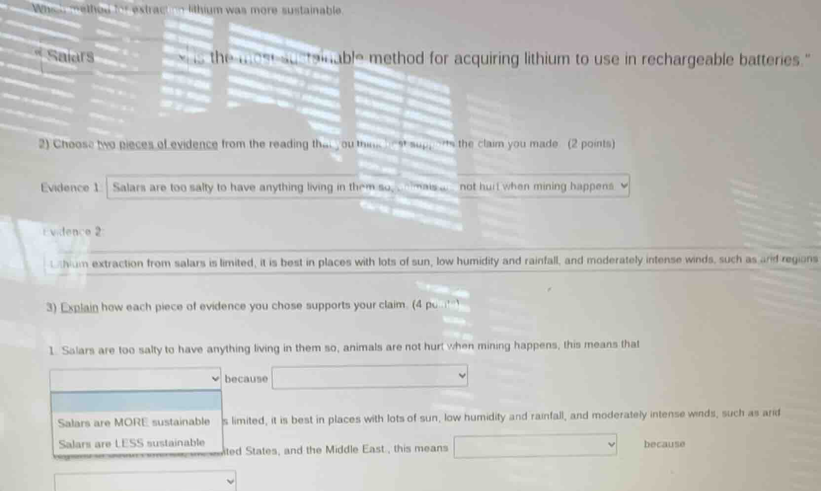 which method for extracting lithium was more sustainable. \salars is th…