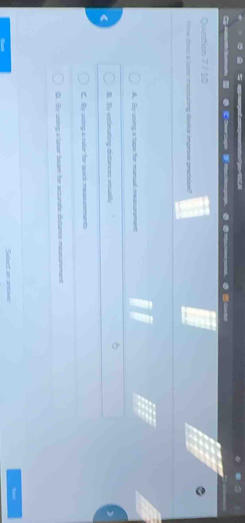 question 11 ed how does a laser measuring device improve precision? a. …