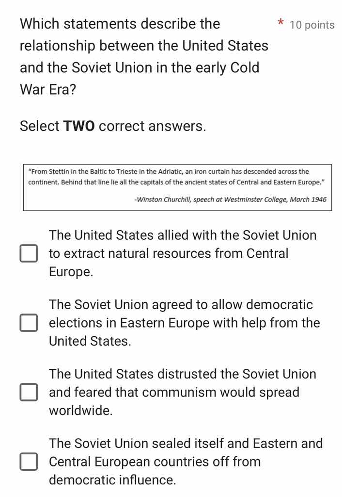 which statements describe the relationship between the united states an…