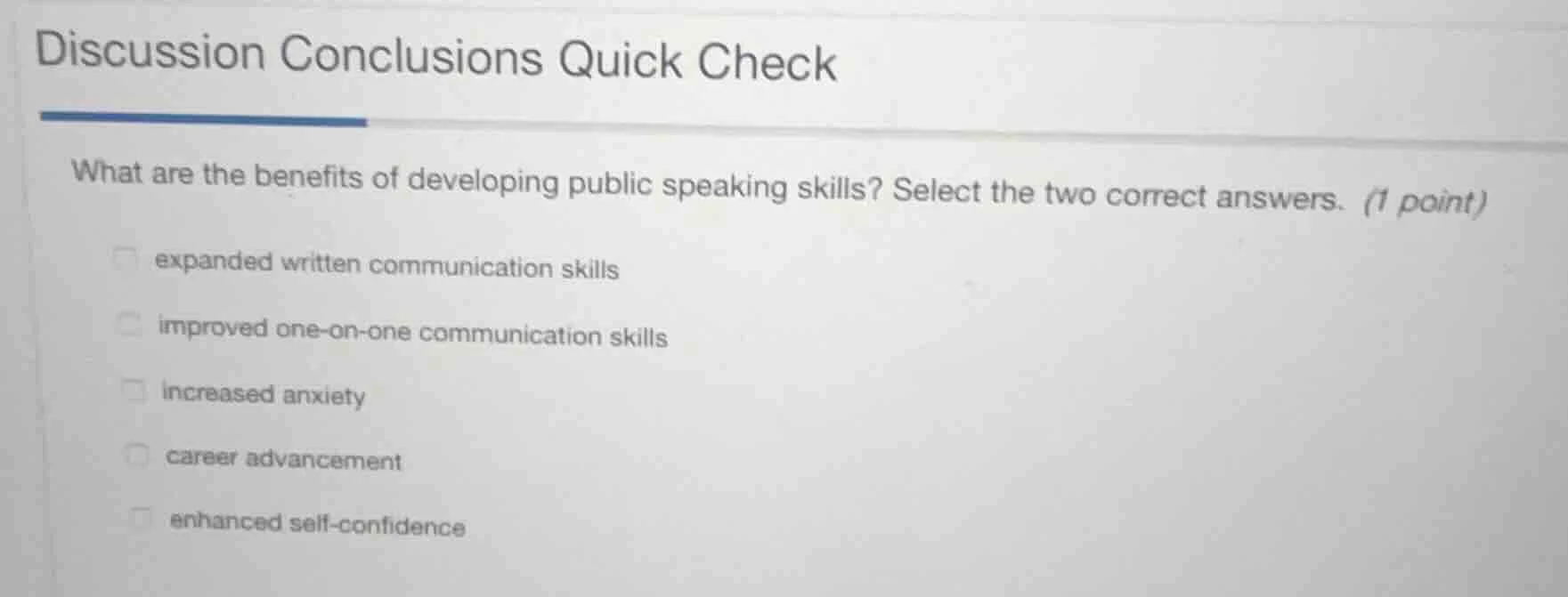 discussion conclusions quick check what are the benefits of developing …