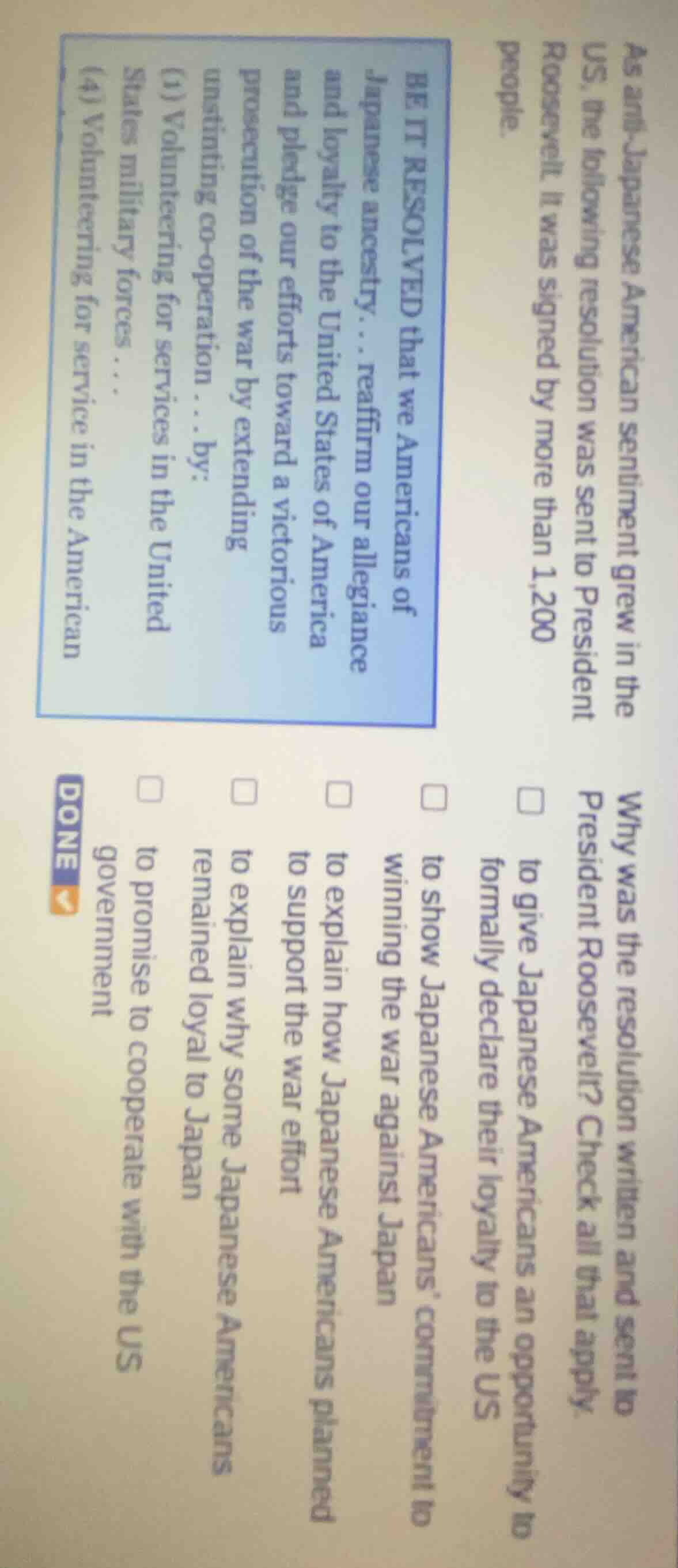 as anti - japanese american sentiment grew in the us, the following res…