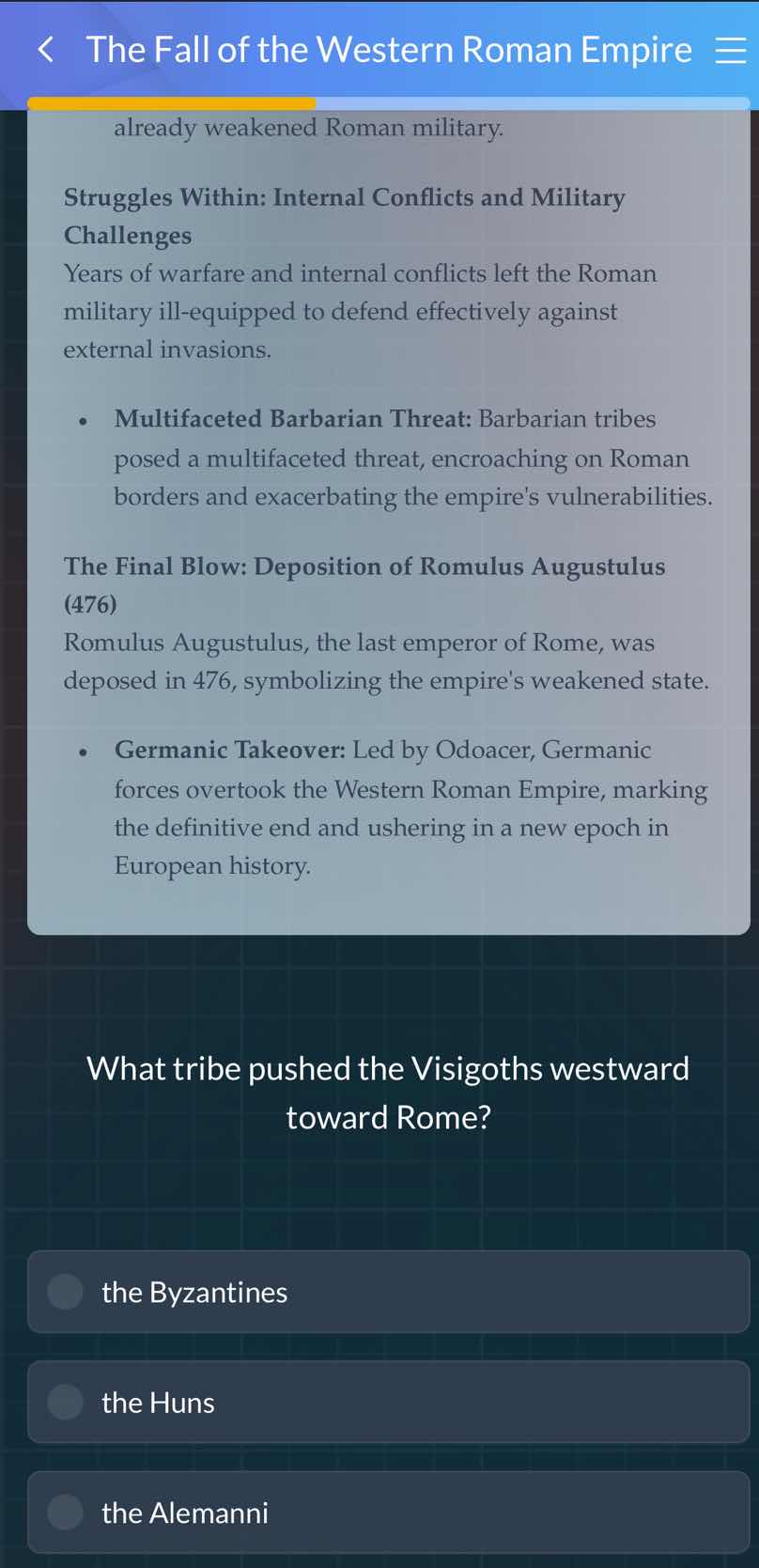 the fall of the western roman empire already weakened roman military. s…