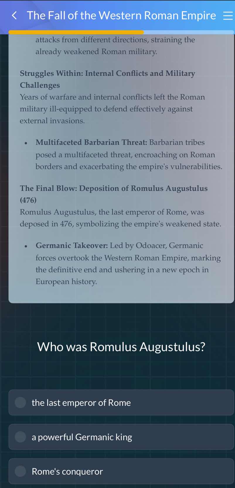 the fall of the western roman empire attacks from different directions,…