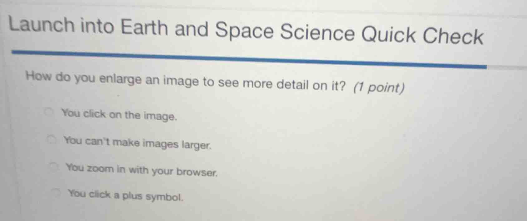 launch into earth and space science quick check how do you enlarge an i…
