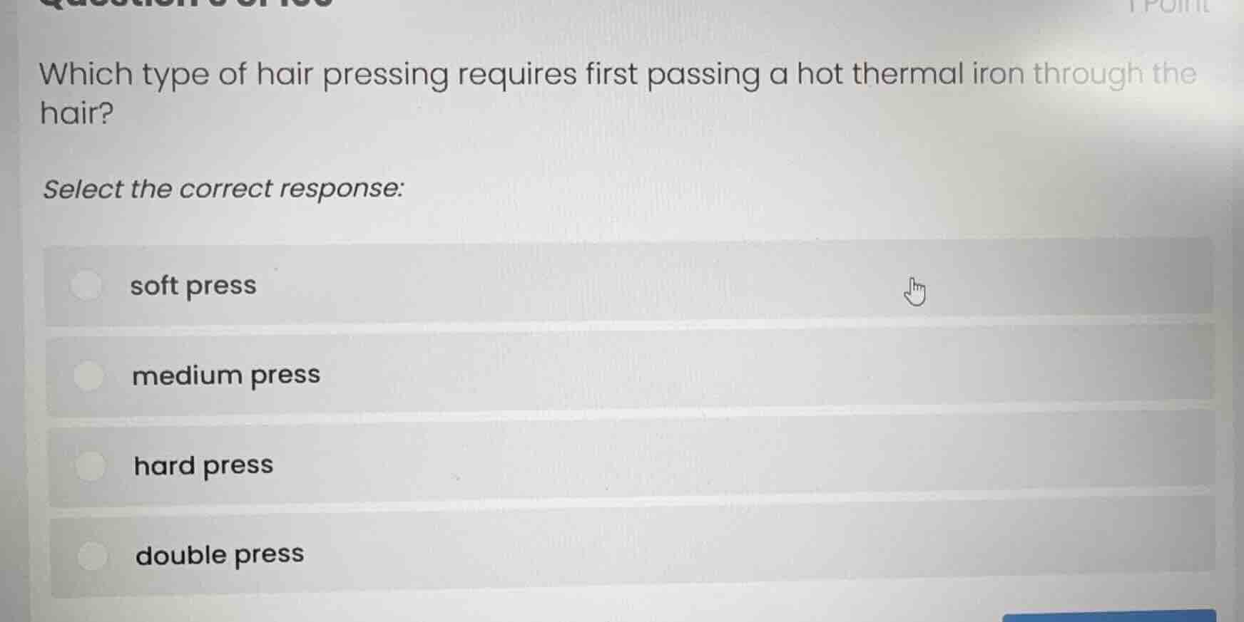 which type of hair pressing requires first passing a hot thermal iron t…