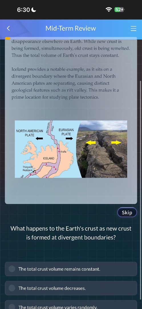 disappearance elsewhere on earth. while new crust is being formed, simu…