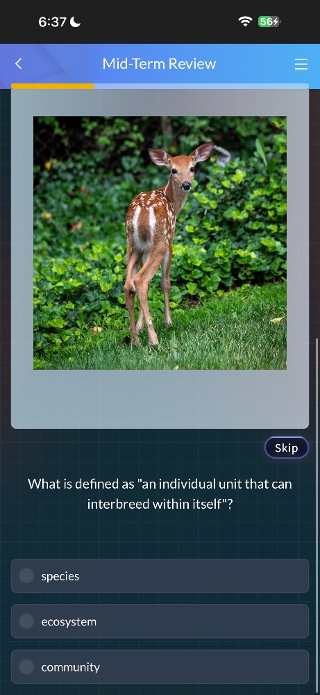 mid-term review what is defined as \an individual unit that can interbr…