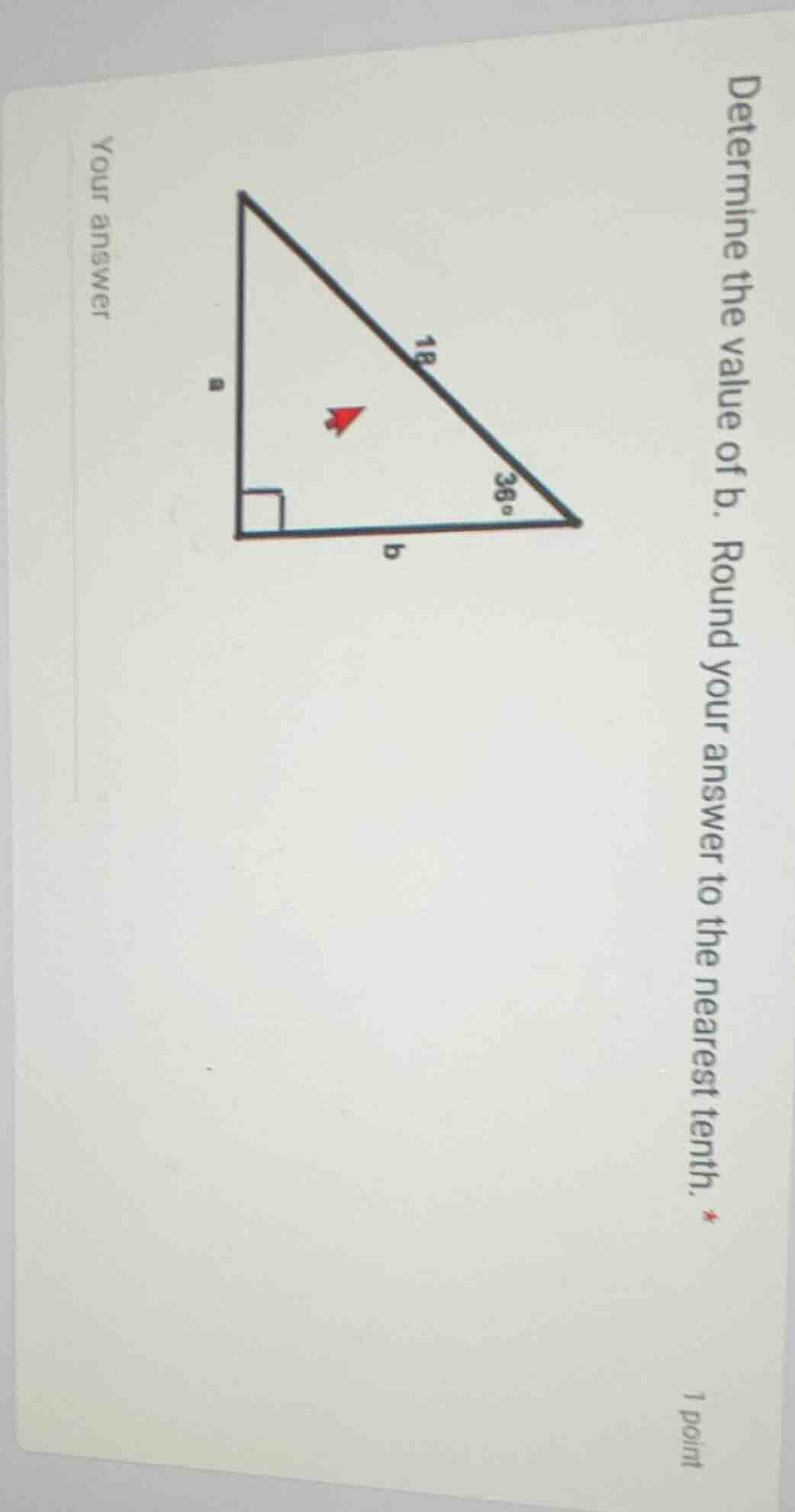determine the value of b. round your answer to the nearest tenth. your …