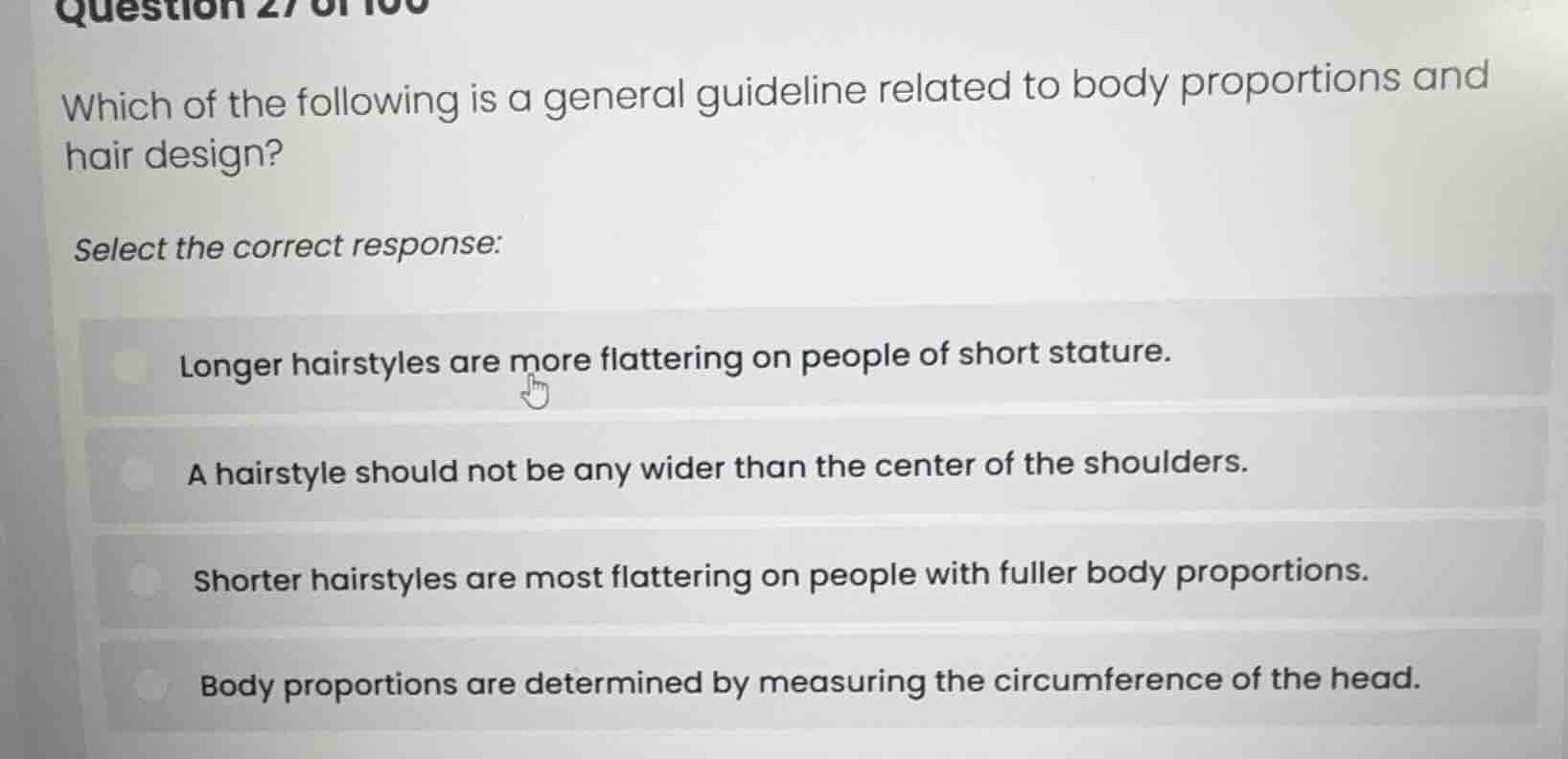 question 27 of 100 which of the following is a general guideline relate…