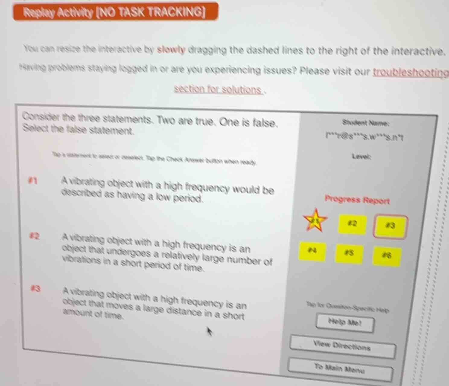 replay activity no task tracking you can resize the interactive by slow…