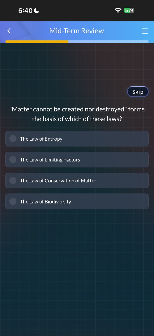 \matter cannot be created nor destroyed\ forms the basis of which of th…