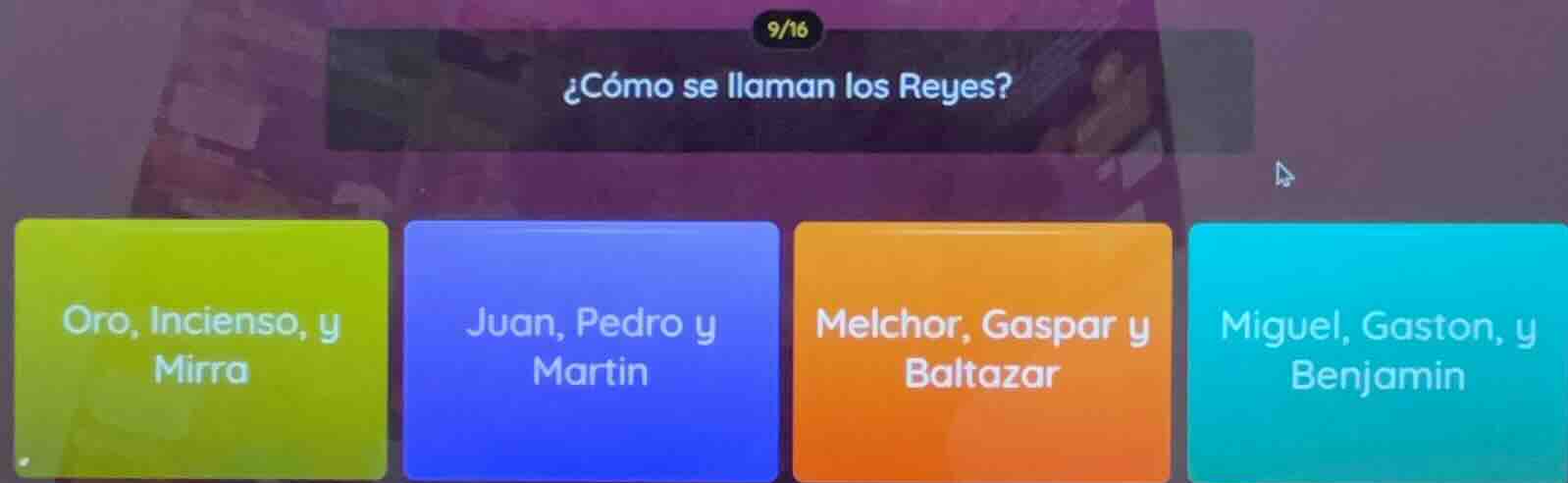 ¿cómo se llaman los reyes? oro, incienso, y mirra juan, pedro y martin …
