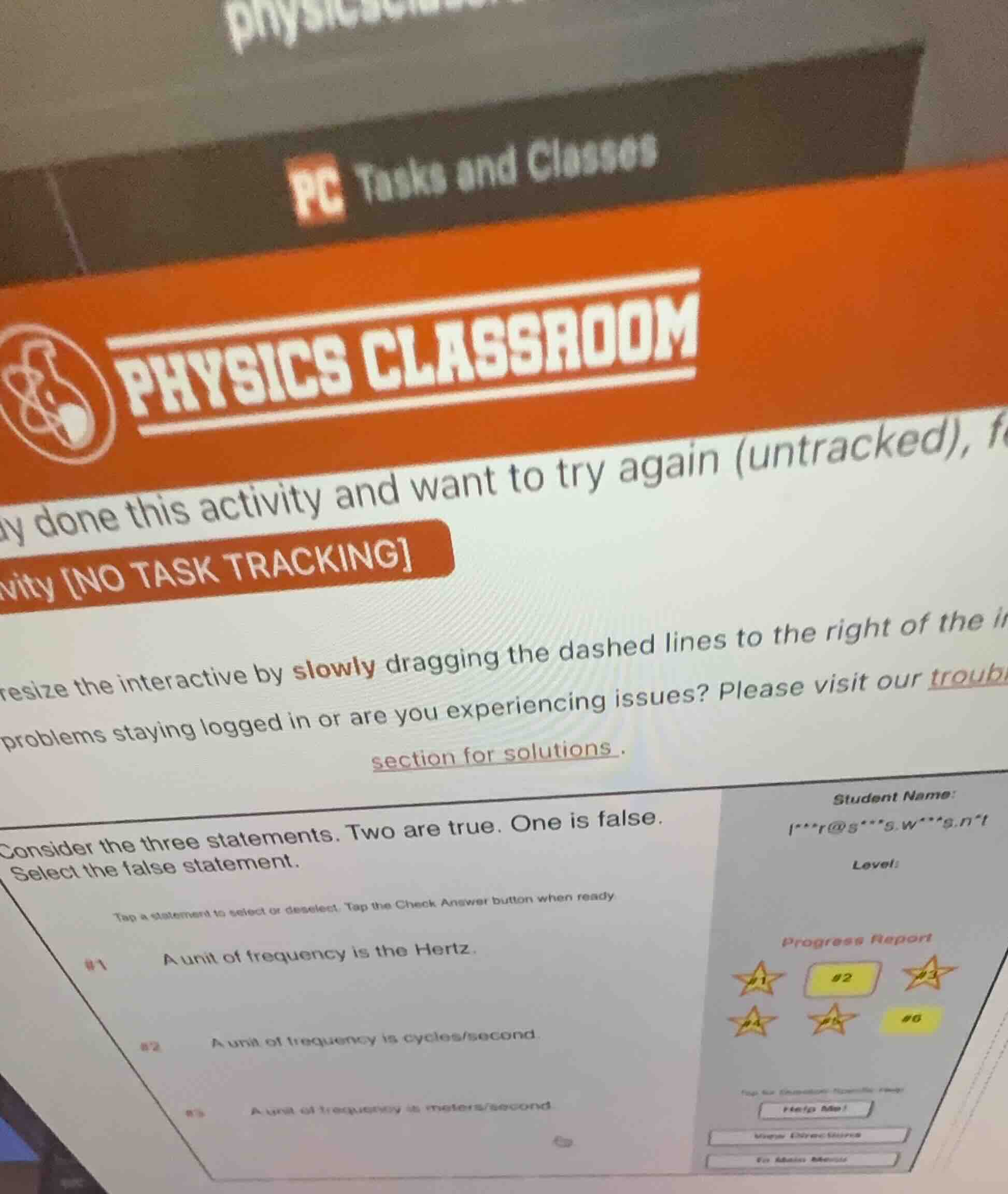 physics classroom y done this activity and want to try again (untracked…