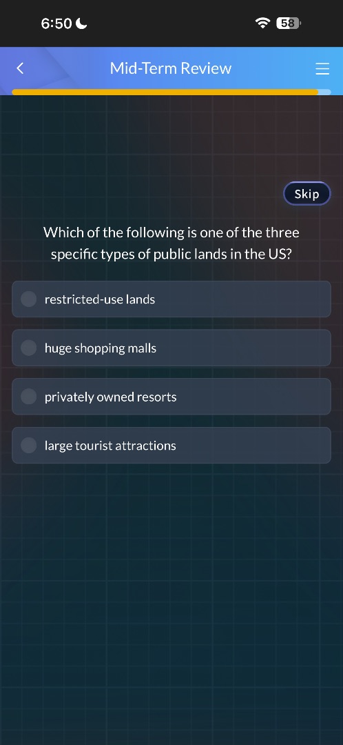 which of the following is one of the three specific types of public lan…