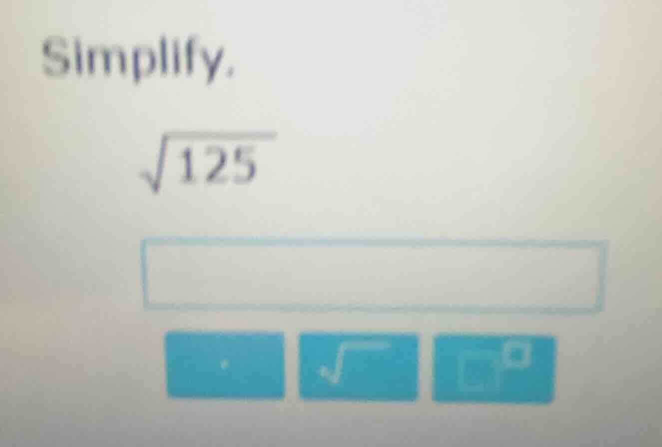 simplify, \\sqrt{125}