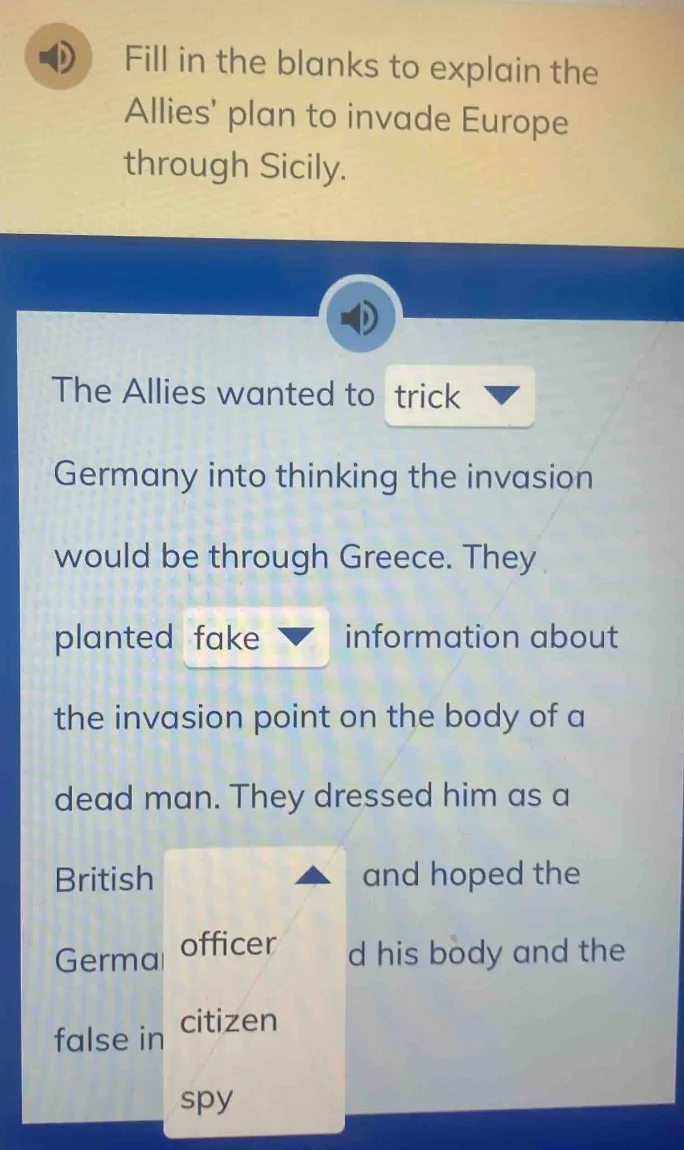fill in the blanks to explain the allies’ plan to invade europe through…
