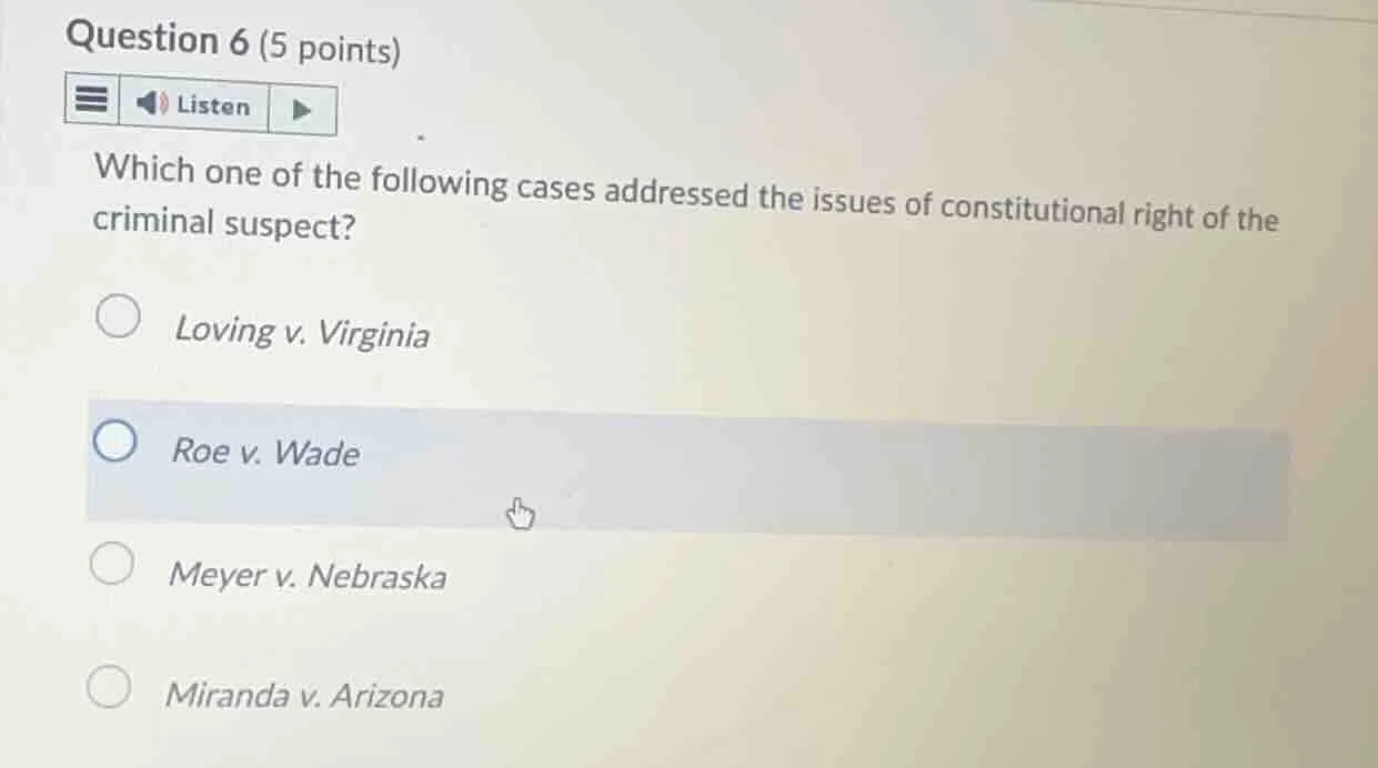 question 6 (5 points) which one of the following cases addressed the is…