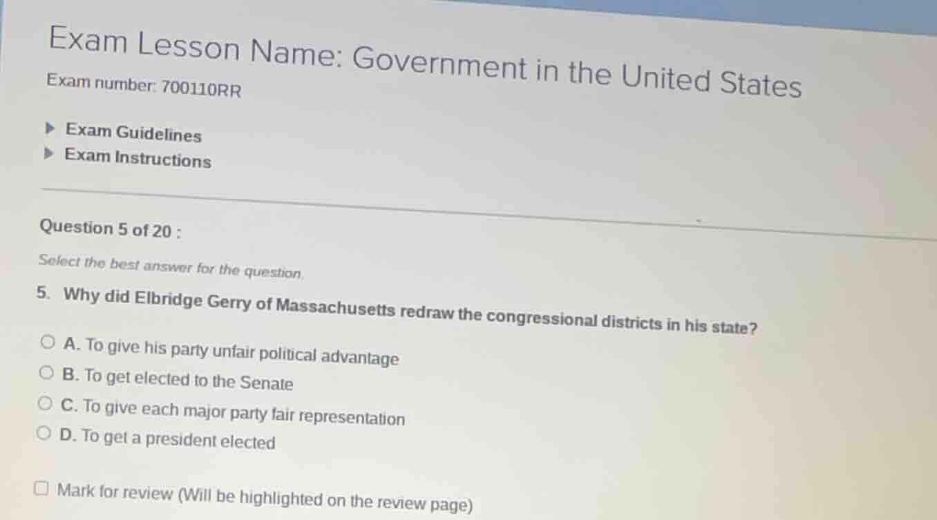 exam lesson name: government in the united states exam number: 700110rr…
