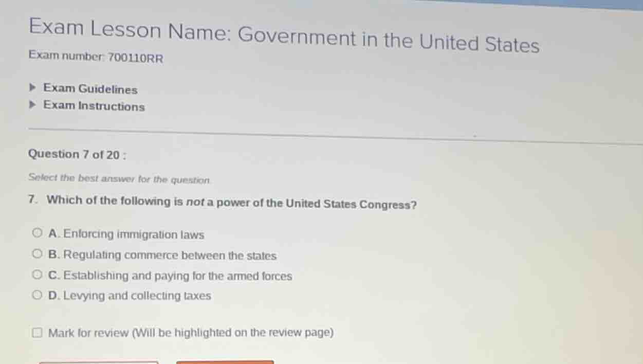 exam lesson name: government in the united states exam number: 700110rr…