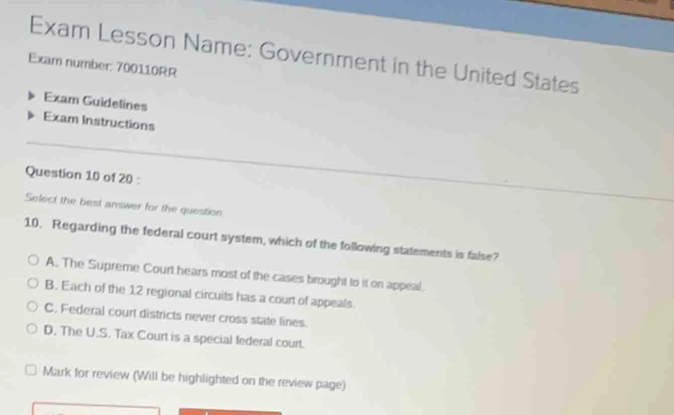 exam lesson name: government in the united states exam number: 700110rr…