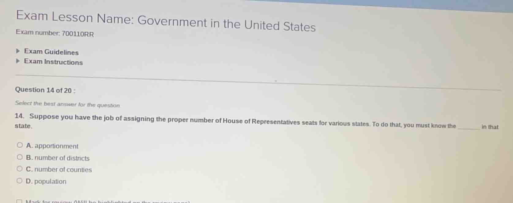 exam lesson name: government in the united states exam number: 700110rr…