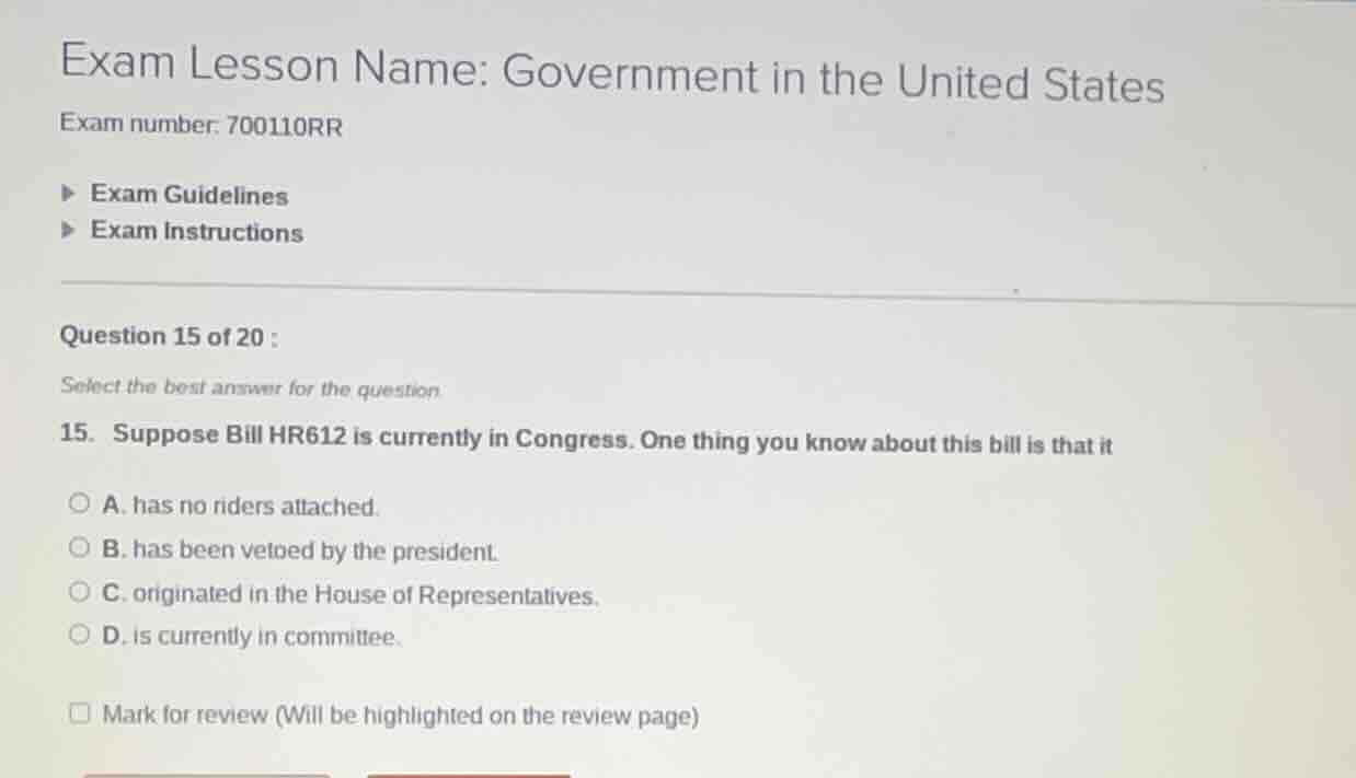 exam lesson name: government in the united states exam number: 700110rr…