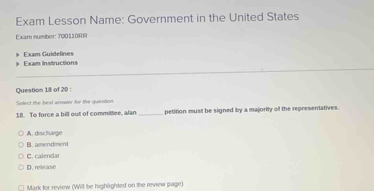 exam lesson name: government in the united states exam number: 700110rr…