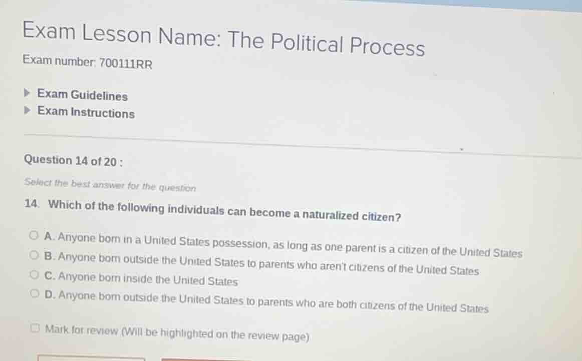 exam lesson name: the political process exam number: 700111rr exam guid…