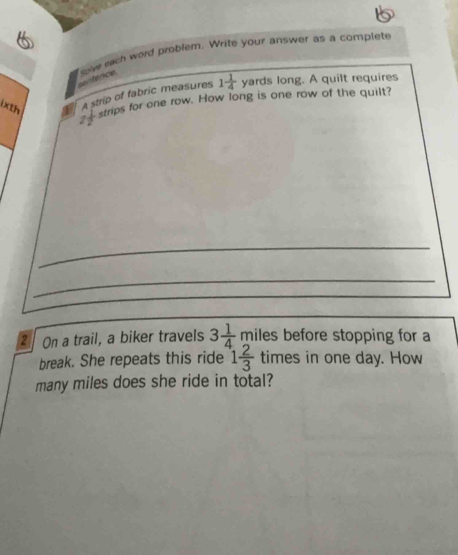 solve each word problem. write your answer as a complete sentence. 1. a…