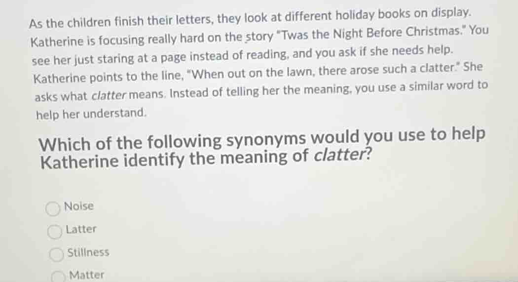 as the children finish their letters, they look at different holiday bo…