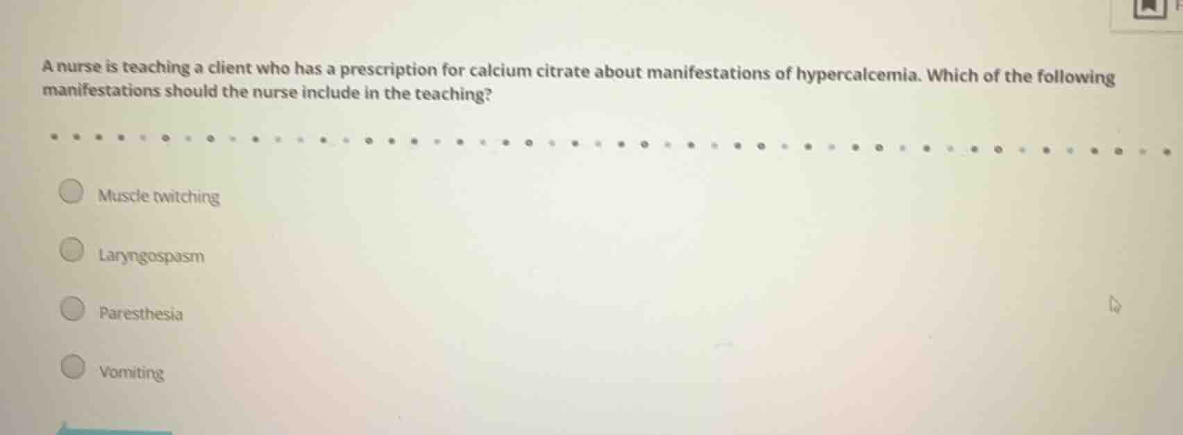 a nurse is teaching a client who has a prescription for calcium citrate…