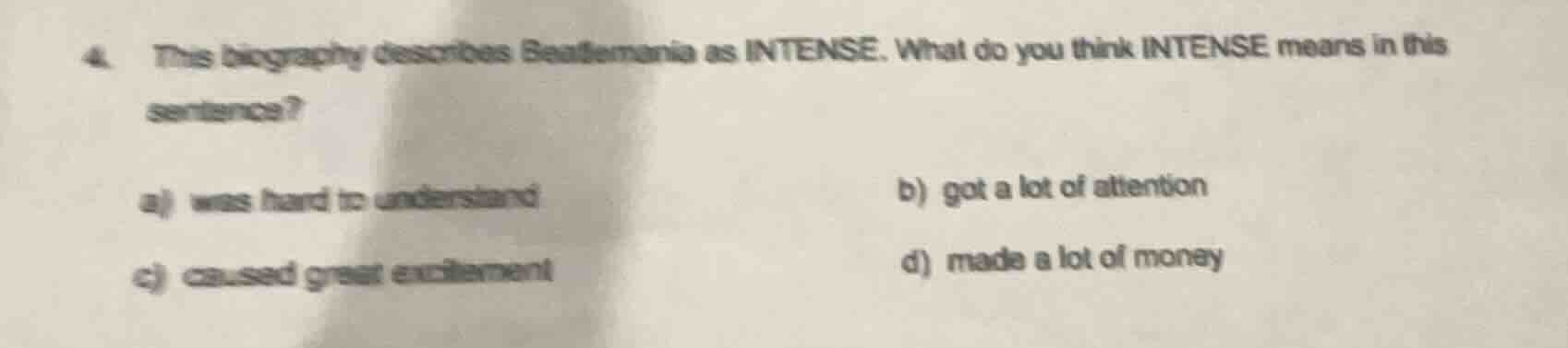 4. this biography describes beatlemania as intense. what do you think i…