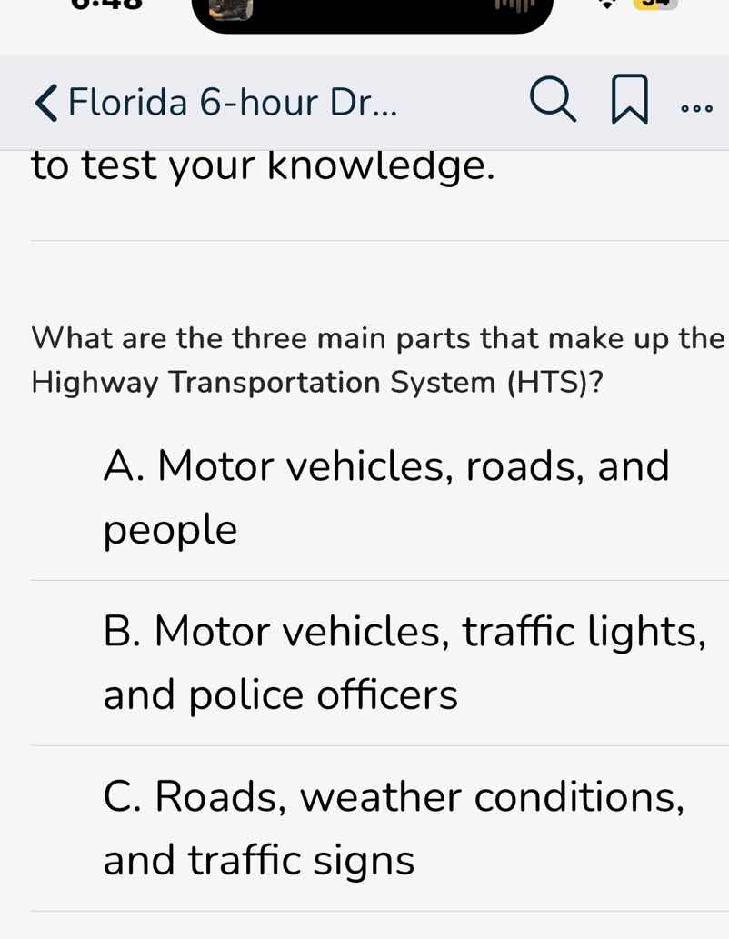 to test your knowledge. what are the three main parts that make up the …