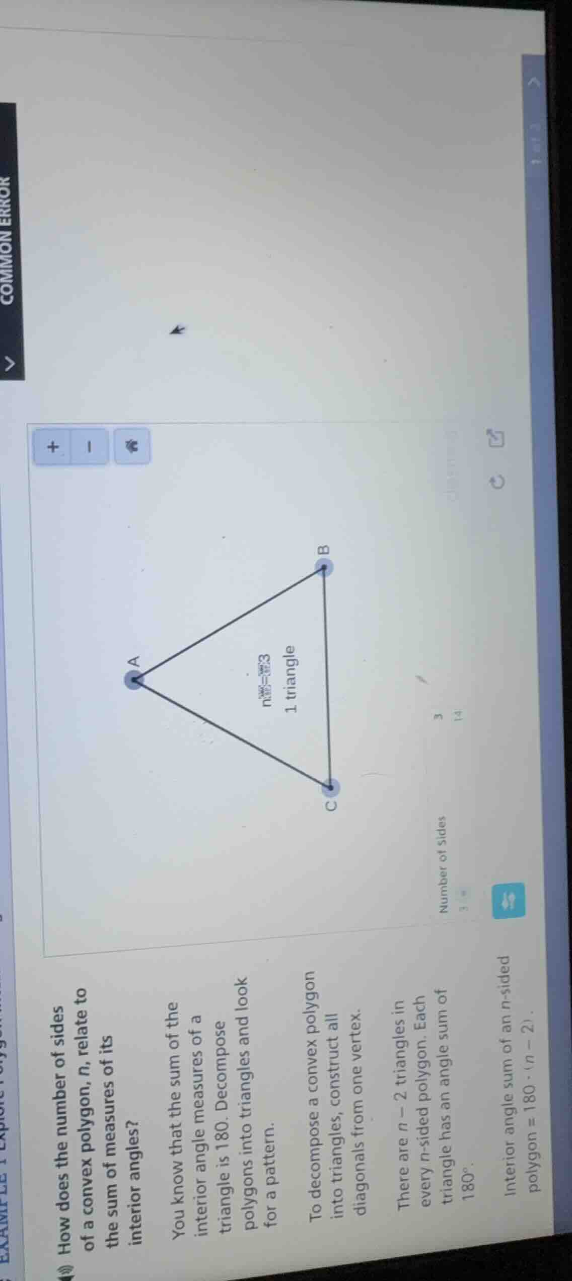 how does the number of sides of a convex polygon, n, relate to the sum …