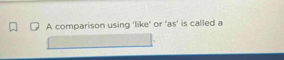 a comparison using like or as is called a