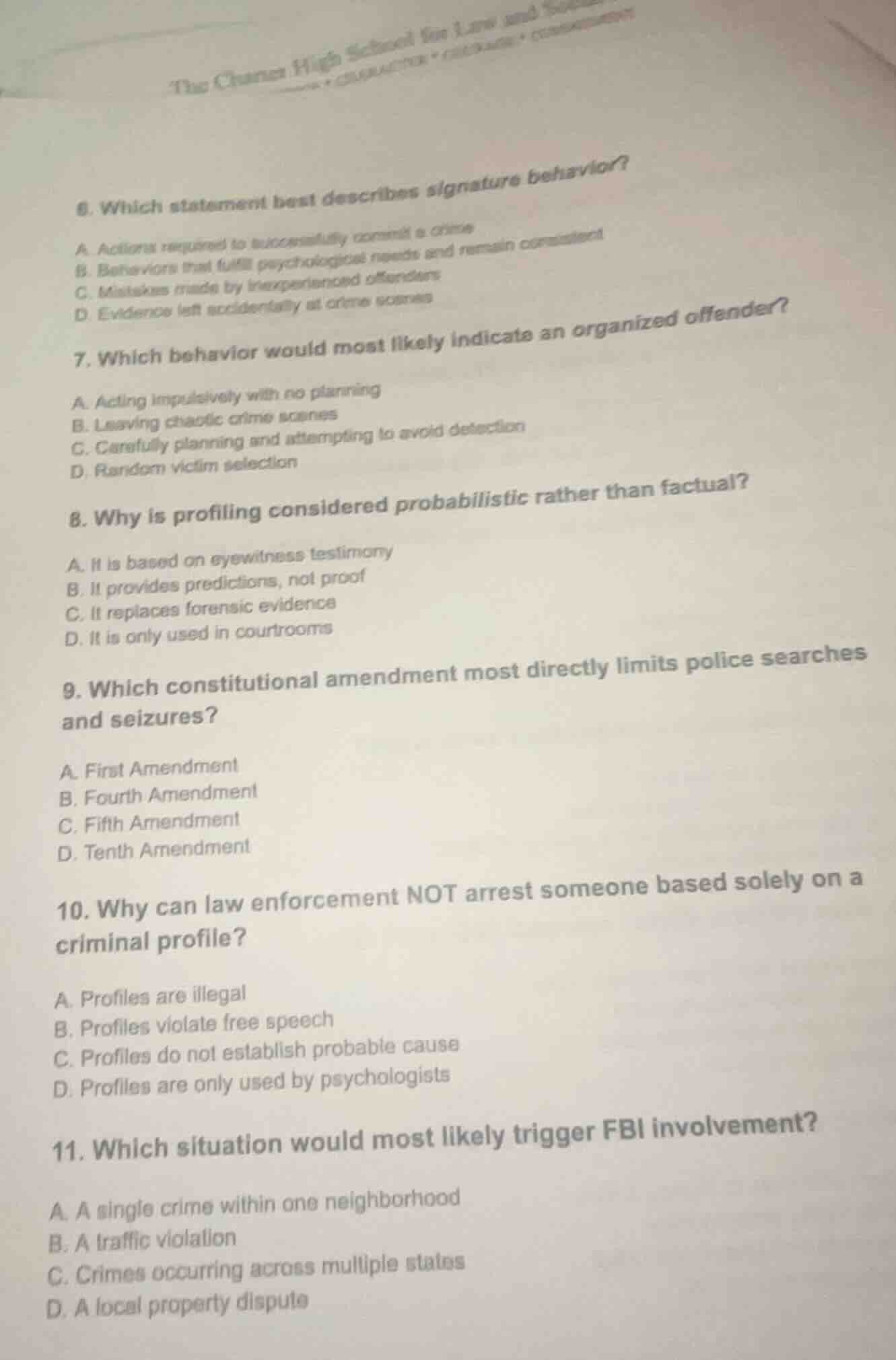 6. which statement best describes signature behavior? a. actions requir…