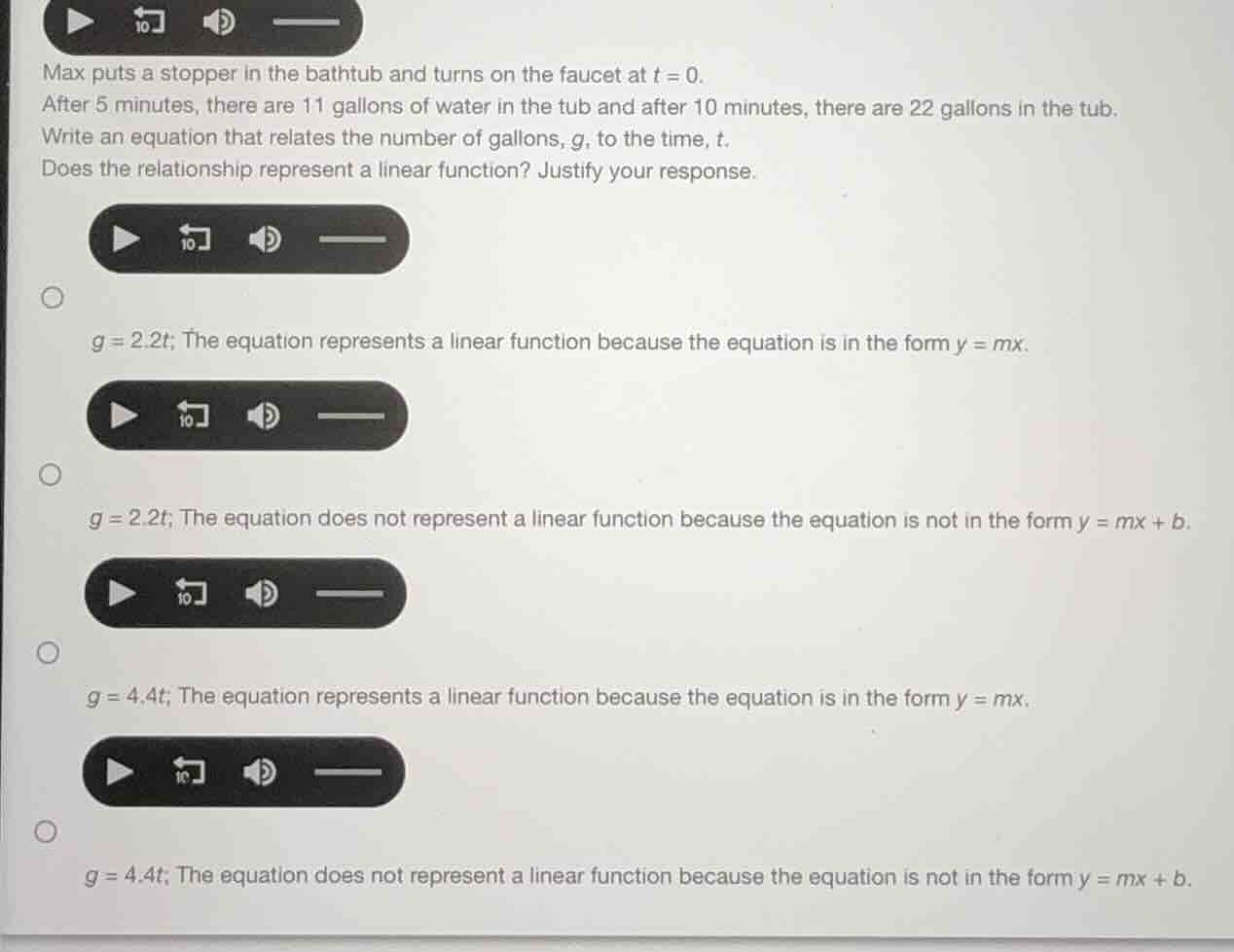 max puts a stopper in the bathtub and turns on the faucet at t = 0. aft…