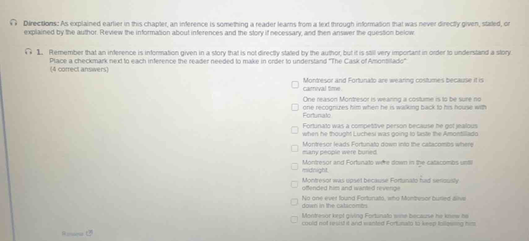 directions: as explained earlier in this chapter, an inference is somet…