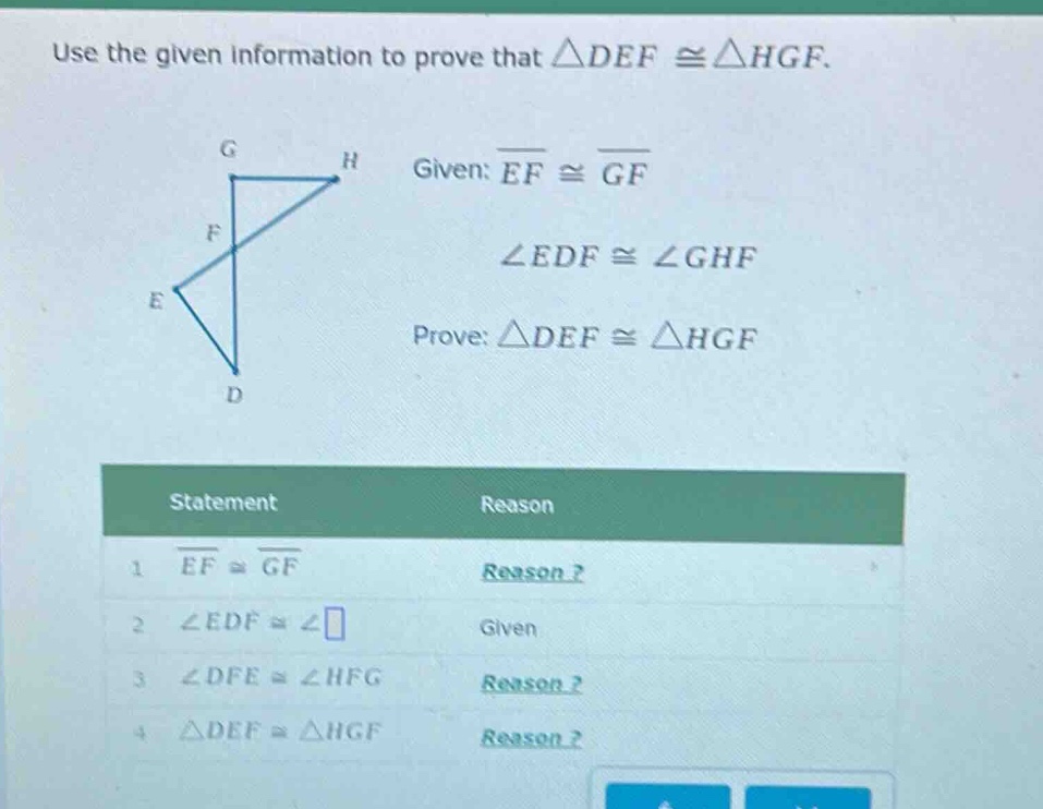 use the given information to prove that $\\triangle def \\cong \\triang…