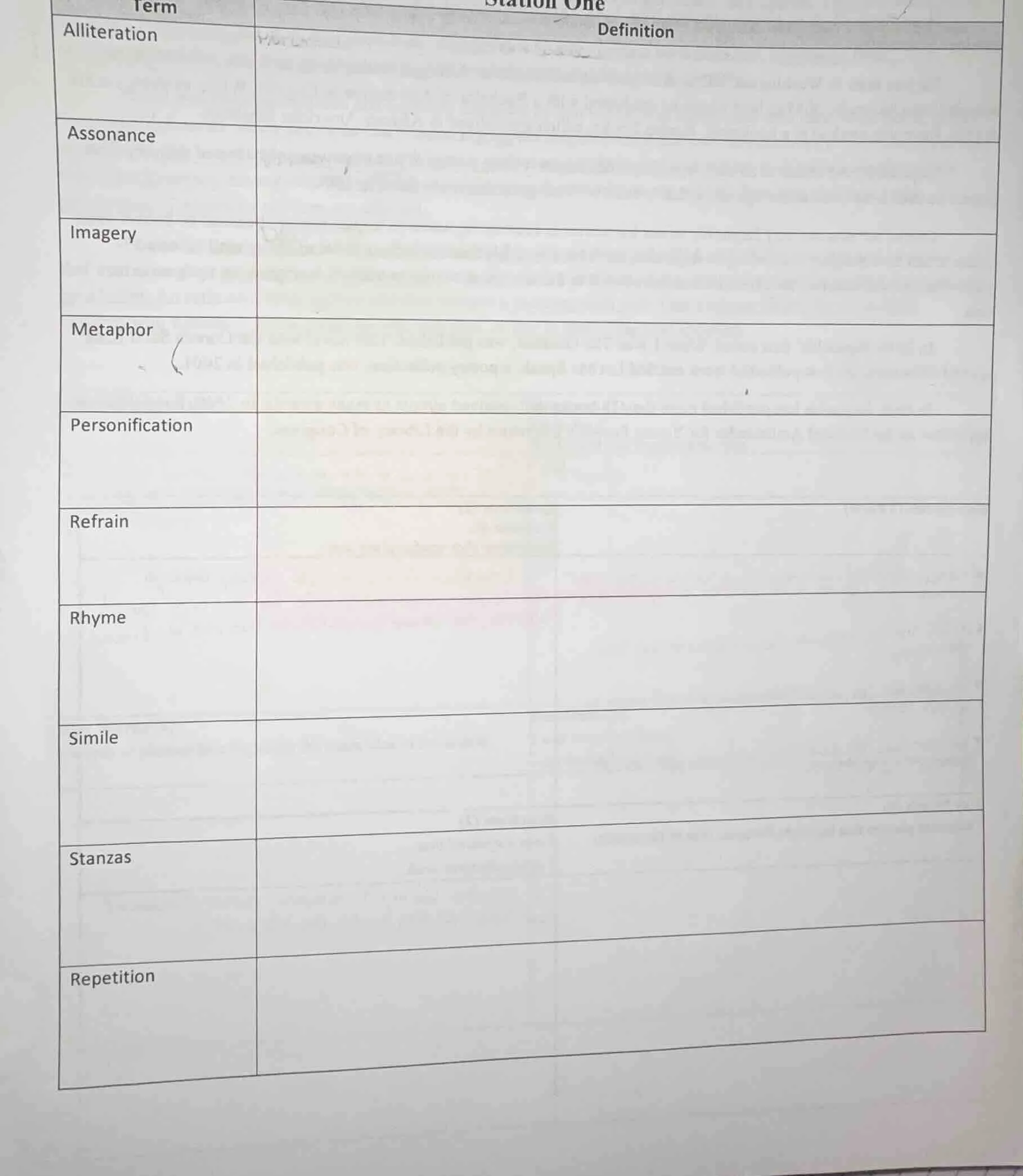 term station one definition alliteration assonance imagery metaphor per…