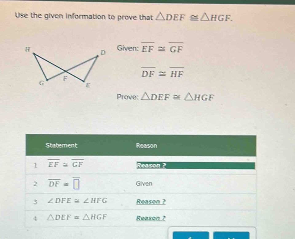 use the given information to prove that $\\triangle def \\cong \\triang…