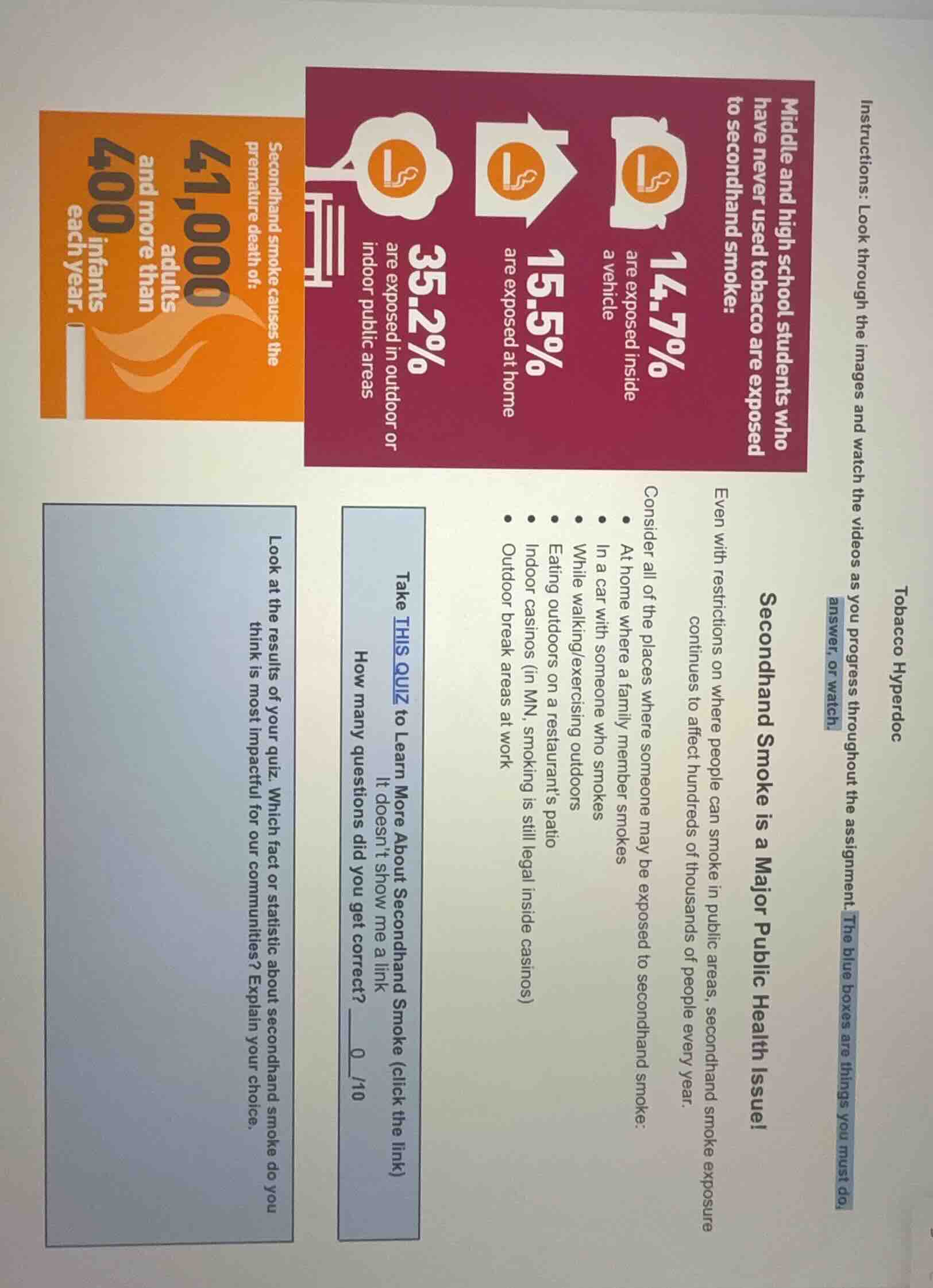 tobacco hyperdoc instructions: look through the images and watch the vi…