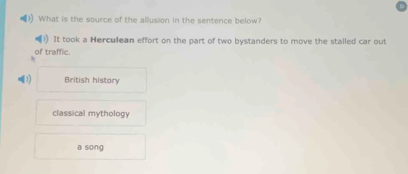 what is the source of the allusion in the sentence below? it took a her…