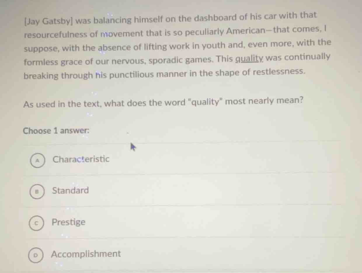 jay gatsby was balancing himself on the dashboard of his car with that …